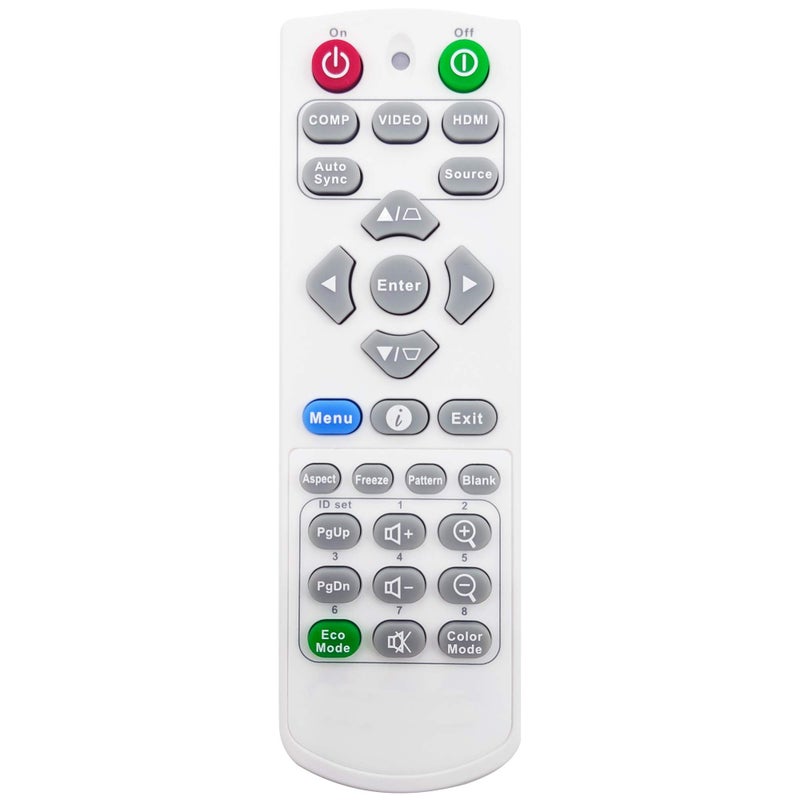INTECHING A-00010005 Projector Remote Control for ViewSonic PA502XP, PA503S, PA503SP, PA503W, PA503X, PA503XP, PG700WU, PG701WU, PJD5152, PJD5154, PS500X, PS501W, PS501X, PX700HD, PX701HD, PX702HD - Image 1